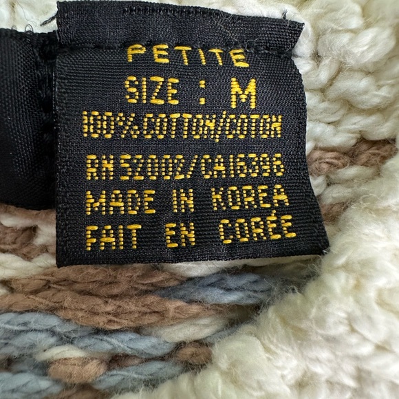 Vintage Liz Sport “Irish Brogue” hand knit cotton sweater - Picture 11 of 11